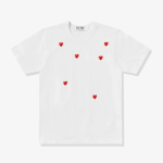 CDG Play Multi Red Heart Logo T-Shirt White