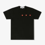 CDG Play Multi Red Heart T-Shirt Black